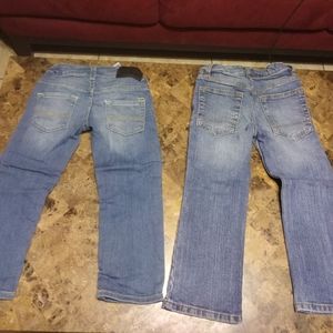 2 pair boy blue jeans size 4